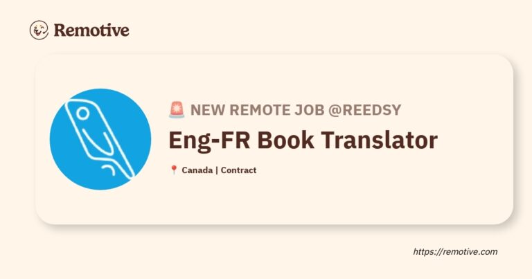 [Hiring] Eng-FR Book Translator @Reedsy