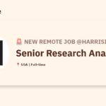 [Hiring] Senior Research Analyst @Harrisinsights