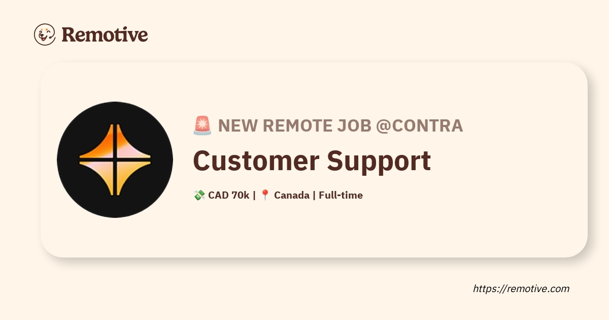 [Hiring] Customer Support @Contra