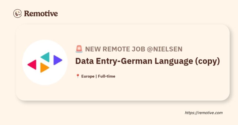 [Hiring] Data Entry-German Language (copy) @Nielsen