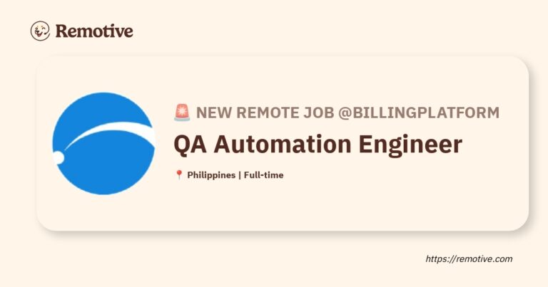 [Hiring] QA Automation Engineer @BillingPlatform