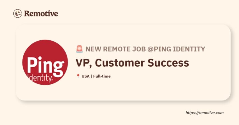 [Hiring] VP, Customer Success @Ping Identity