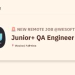 [Hiring] Junior+ QA Engineer @WeSoftYou