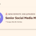 [Hiring] Senior Social Media Manager @Paired